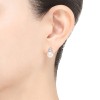 Mikimoto 8mm Pearl and Diamond Earrings PE 1715D W