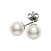 Mikimoto White Gold Akoya 6mm AA Pearl Stud Earrings PES603W