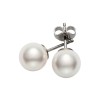 Mikimoto White Gold Akoya 7mm/A Pearl Stud Earrings PES 701 W