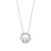Mikimoto Classic Elegance 18ct White Gold Akoya Pearl Diamond Pendant PPH 5370D W