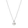 Mikimoto 18ct White Gold 7.75mm Pearl & Diamond Pendant PP 20591D W