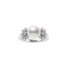 Mikimoto Pearl and Diamond Ring PR 942D W