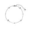 Mikimoto 18ct White Gold Akoya Cultured Pearl & 0.15ct Diamond Chain Bracelet PD 250D W