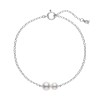Mikimoto 18ct White Gold Akoya Cultured Pearl Chain Bracelet D 276 W