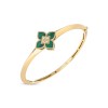 Roberto Coin 18ct Yellow Gold Venetian Princess Malachite 0.07ct Diamond Bangle