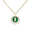 Lucky Move PM Malachite 18ct Yellow Gold 0.16ct Diamond Necklace 11585-YG