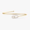 Messika Move Uno Pavé Flex MM 18ct Yellow Gold Diamond Bangle 12057-YG