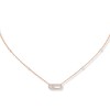 Move Uno Classique Pavé 18ct Rose Gold 0.20ct Diamond Necklace 4708-RG