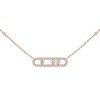 Messika Baby Move Pavé Pink Gold Diamond Necklace 04322-PG