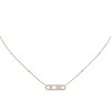 Messika Baby Move Pavé Pink Gold Diamond Necklace 04322-PG