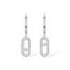 Move Uno Pavé 18ct White Gold 0.19ct Diamond Hoop Drop Earrings 12037-WG