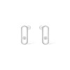 Messika Move Uno Classique 18ct White Gold Diamond Earrings 12182-WG