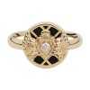 Balmain 18ct Yellow Gold Emblem Diamond and Onyx Ring ABAJ01RG00002
