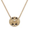 Balmain 18ct Yellow Gold Emblem Diamond and Onyx Chain Pendant ABAJ01NL0002