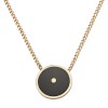 Balmain 18ct Yellow Gold Emblem Diamond and Onyx Chain Pendant ABAJ01NL0002