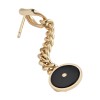 Balmain 18ct Yellow Gold Emblem Diamond and Onyx Single Drop Earring ABAJ01ER0003
