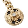 Balmain 18ct Yellow Gold Emblem Diamond and Onyx Single Drop Earring ABAJ01ER0003
