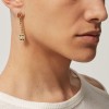 Balmain 18ct Yellow Gold Emblem Diamond and Onyx Single Drop Earring ABAJ01ER0003