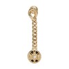 Balmain 18ct Yellow Gold Emblem Diamond and Onyx Single Drop Earring ABAJ01ER0003