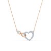 Swarovski Infinity Heart White Crystal Mixed Metal Necklace 5518865