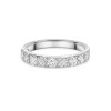 18ct White Gold Baguette & Round Brilliant Cut 0.70ct Diamond Cross Eternity Ring