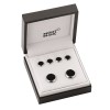 Montblanc Stainless Steel and Onyx Tuxedo Studs