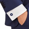 Montblanc PIX Stainless Steel with Blue Resin Cufflinks MB123812