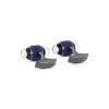 Montblanc Starwalker Steel and Blue Lacquer Cufflinks 130267