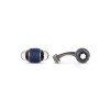 Montblanc Starwalker Steel and Blue Lacquer Cufflinks 130267