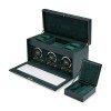 Wolf British Racing Green Triple Watch Winder 792341