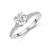 Platinum Lab Grown 1.00ct Round Brilliant Diamond Shoulders Ring