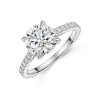 Platinum Lab Grown 2.00ct Round Brilliant Diamond Shoulders Ring