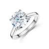 Platinum Round Brilliant Cut 3.00ct Lab Grown Diamond Solitaire Ring