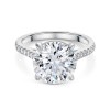 Platinum Lab Grown 5.25ct Round Brilliant Diamond Solitaire Ring