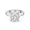 Platinum Lab Grown 4ct Round Brilliant Diamond Solitaire Ring