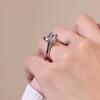 Platinum Lab Grown 4ct Round Brilliant Diamond Solitaire Ring