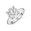 Platinum Lab Grown 4ct Round Brilliant Diamond Solitaire Ring