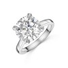 Platinum Lab Grown 5ct Round Brilliant Diamond Solitaire Ring
