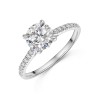 Platinum Round Brilliant 2.20ct Lab Grown Diamond Shoulders Ring