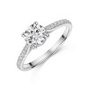 Platinum Lab Grown 1.25ct  Round Brilliant Diamond Solitaire Ring with Shoulders