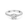 Platinum Lab Grown 1.25ct  Round Brilliant Diamond Solitaire Ring with Shoulders