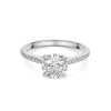 Platinum Round Brilliant Lab Grown Diamond Solitaire Ring with Diamond Shoulders 1.75ct
