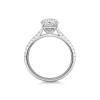 Platinum Round Brilliant Lab Grown Diamond Solitaire Ring with Diamond Shoulders 1.75ct
