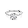 Platinum Lab Grown 2.25ct Round Brilliant Diamond Solitaire Ring with Shoulders