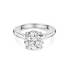 Platinum Lab Grown 3.00ct Round Brillaint Diamond Solitaire Ring
