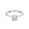 9ct White Gold Round Brilliant 1.00ct Lab Grown Diamond 4 Claw Solitaire Ring