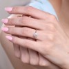 9ct White Gold Round Brilliant 1.00ct Lab Grown Diamond 4 Claw Solitaire Ring