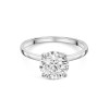 9ct White Gold Round Brilliant 2.00ct Lab Grown Diamond 4 Claw Solitaire Ring