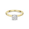 9ct Yellow Gold Round Brilliant 1.00ct Lab Grown Diamond 4 Claw Solitaire Ring
