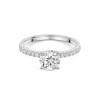 9ct White Gold Round Brilliant 1.00ct Lab Grown Diamond 4 Claw Ring with 0.25ct Diamond Shoulders